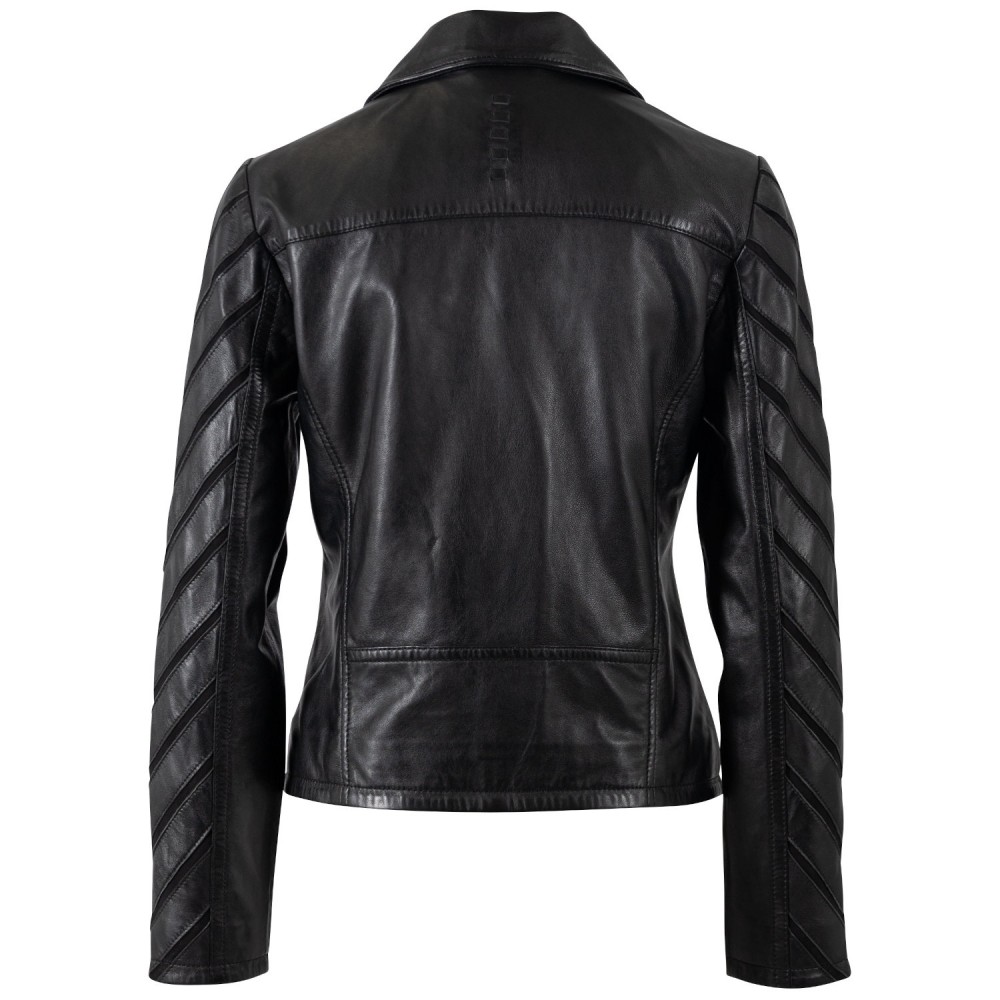 Geaca de Piele Dama Mauritius Neagra MWCady