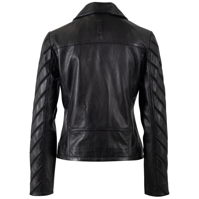 Geaca de Piele Dama Mauritius Neagra MWCady – Geci de Piele