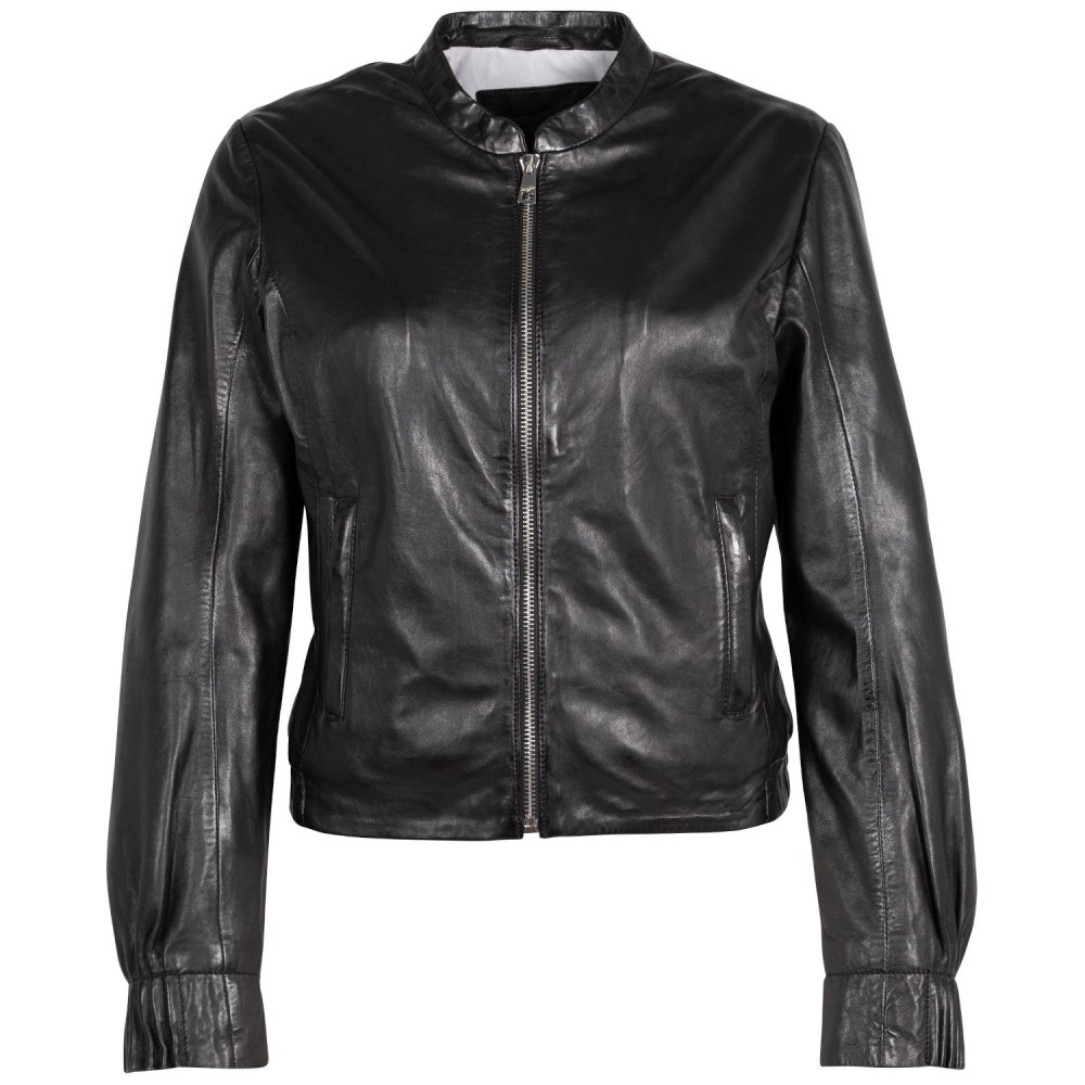 Geaca de Piele Dama Mauritius Neagra MWCandie - readytowear