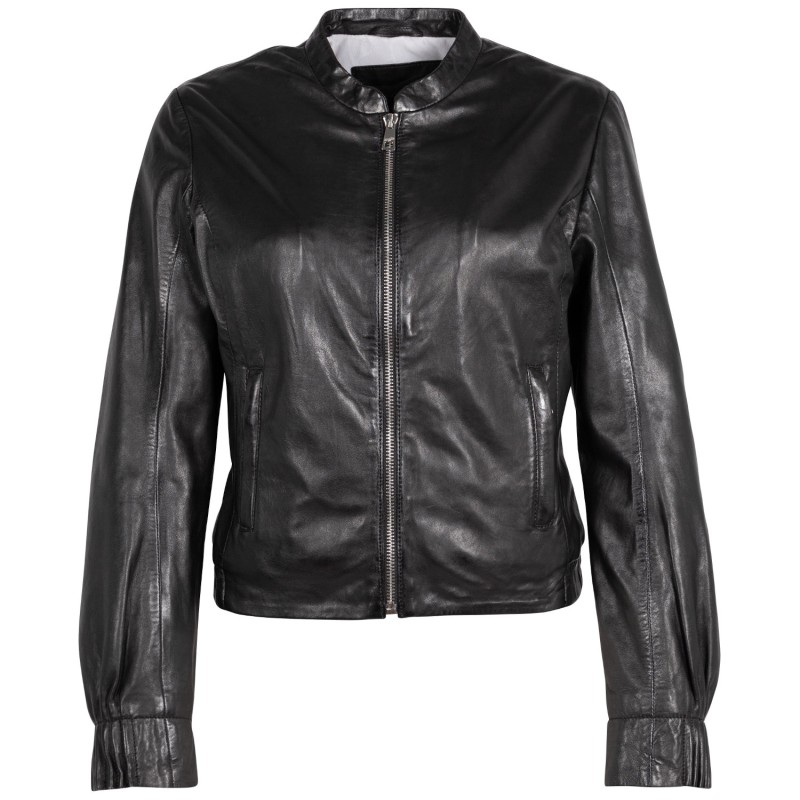 Geaca de Piele Dama Mauritius Neagra MWCandie – Geci de Piele