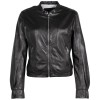 Geaca Piele Mauritius MWCandie - Design Elegant cu Manșete Plisate geaca piele naturala dama mauritius mwcandie neagra mansete plisate