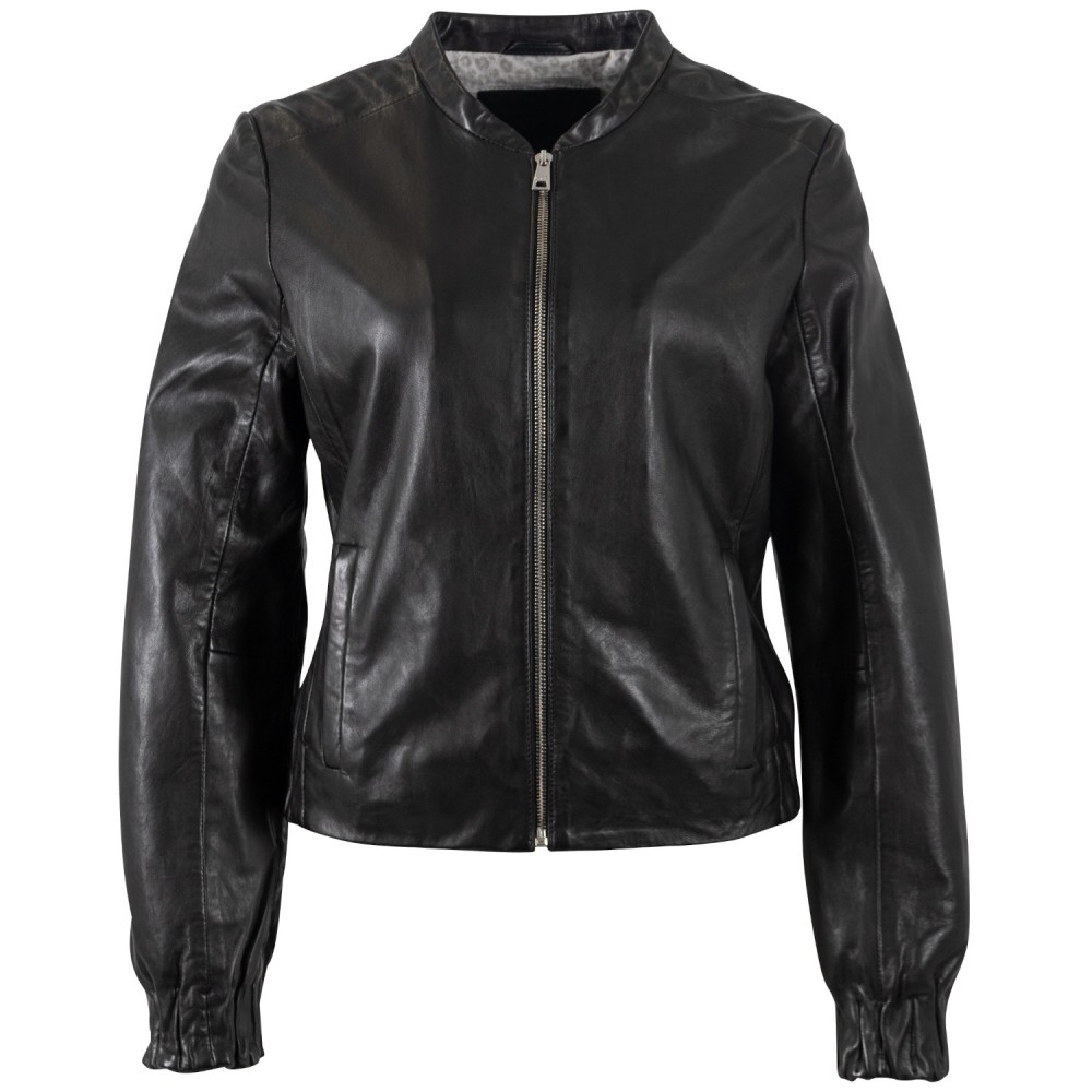 Geaca de Piele Dama Mauritius Neagra MWCassie - readytowear