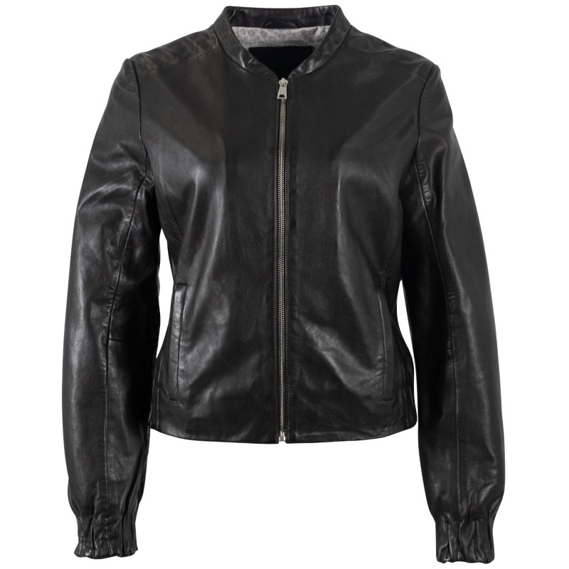 Geaca de Piele Dama Mauritius Neagra MWCassie – Geci de Piele
