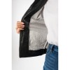 geaca piele dama mauritius neagra mwcassie stil bomber neted talie elastica