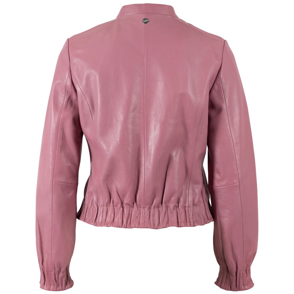 Geaca de Piele Dama Mauritius Roz Prafuit MWCassie - readytowear