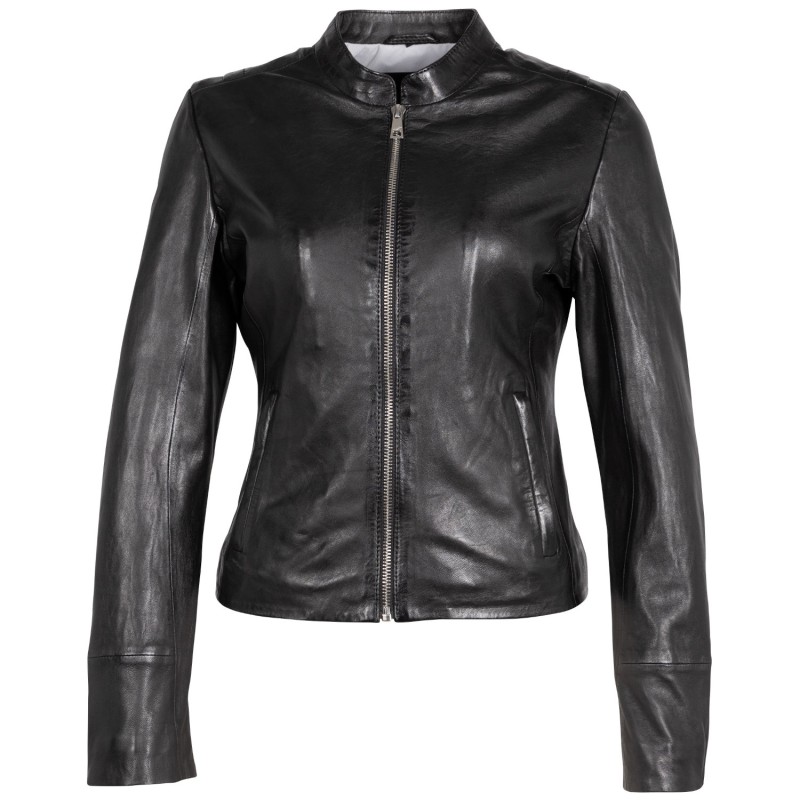 Geaca de Piele Dama Mauritius Neagra MWCelly – Geci de Piele