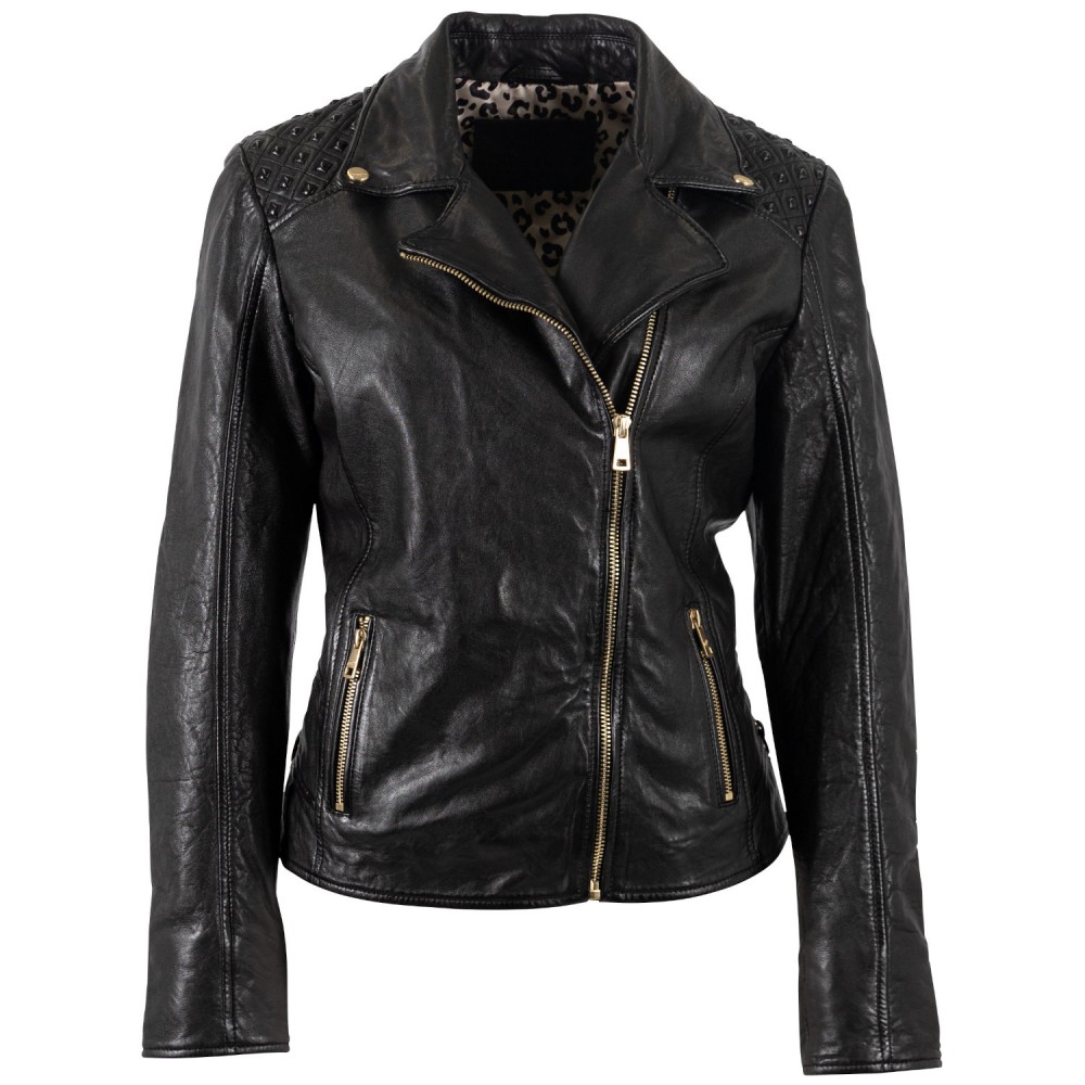 Geaca de Piele Dama Mauritius Neagra MWChlara