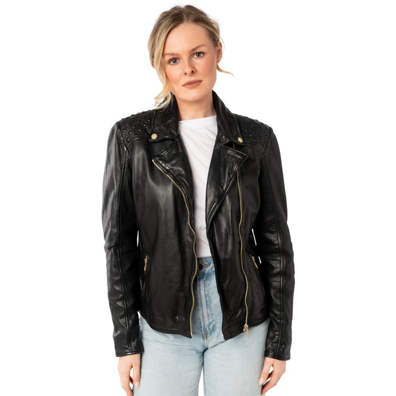 Geaca de Piele Dama Mauritius Neagra MWChlara – Geci de Piele