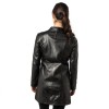 Geaca Lunga de Piele Dama Mauritius Neagra MWCita