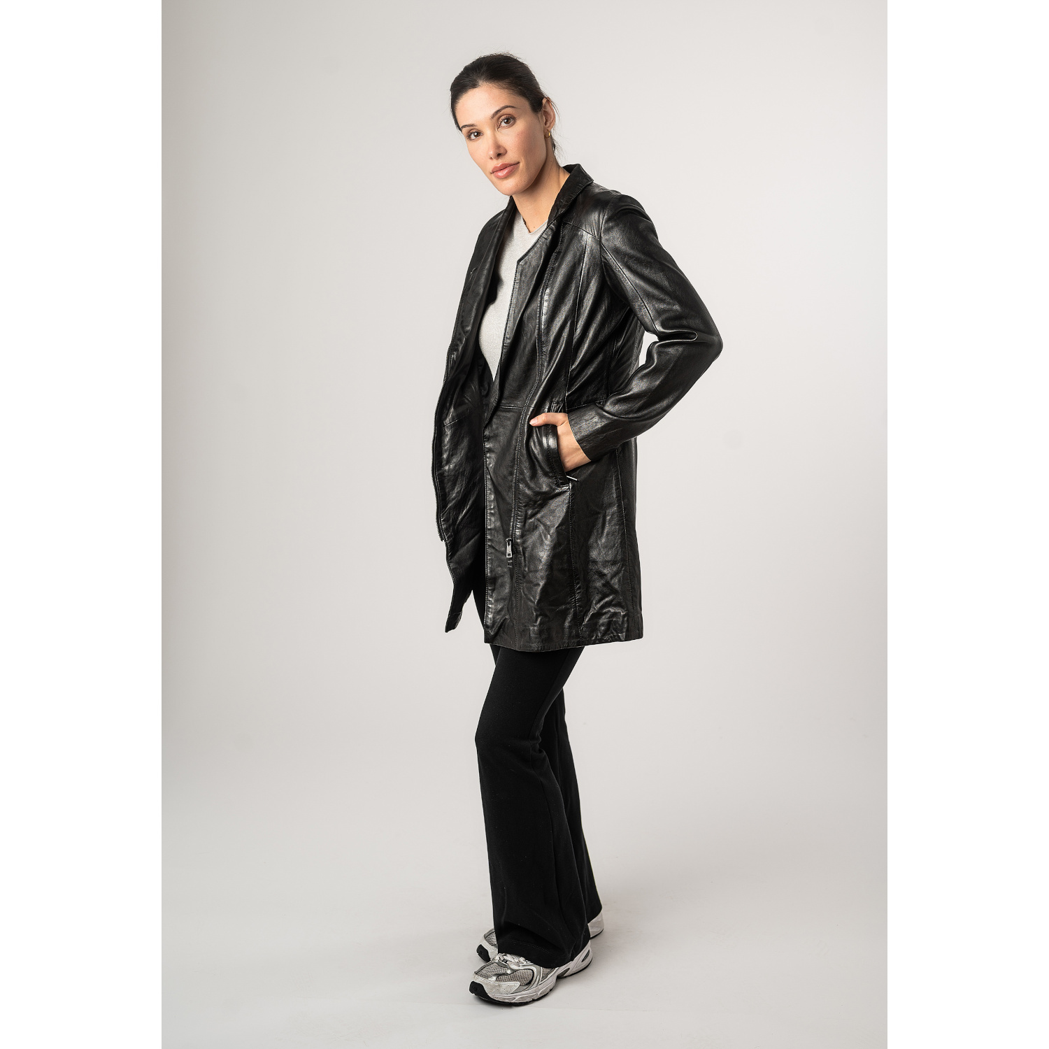 Geaca Lunga de Piele Dama Mauritius Neagra MWCita – Geci de Piele Geaca Lunga de Piele Dama Mauritius Neagra MWCita – Geci de Piele