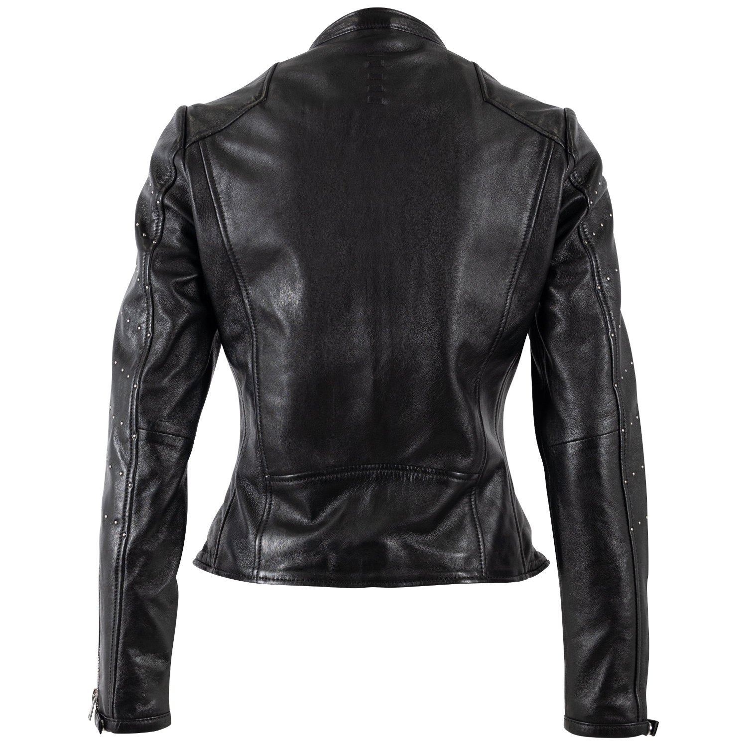 Geacă de Piele Damă Mauritius MWClee Neagră Slim Fit stil biker elegant