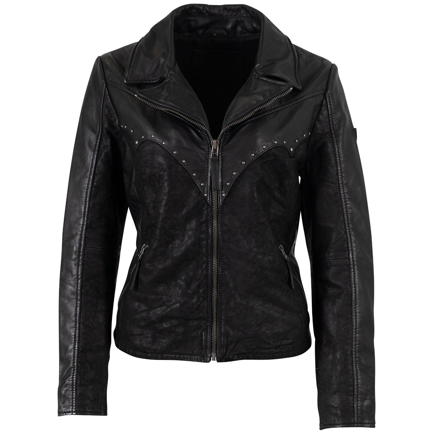 Geaca de Piele Dama Mauritius Neagra MWCollien – Geci de Piele