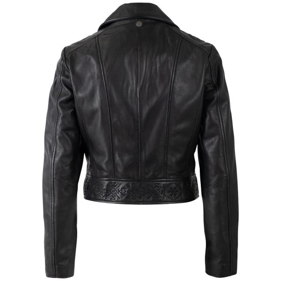 Geaca de Piele Dama Mauritius Neagra MWCoraschon Geaca de Piele Dama Mauritius Neagra MWCoraschon