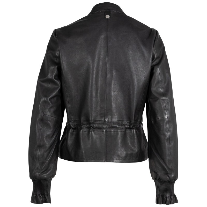 Geaca de Piele Dama Mauritius Neagra MWEbelle – Black Friday