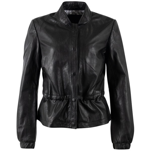 Geaca Scurta de Piele Dama Mauritius Neagra MWEliz