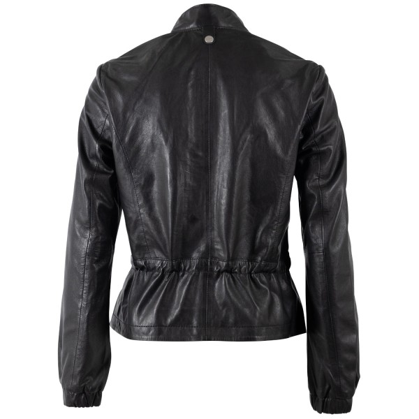 Geaca Scurta de Piele Dama Mauritius Neagra MWEliz