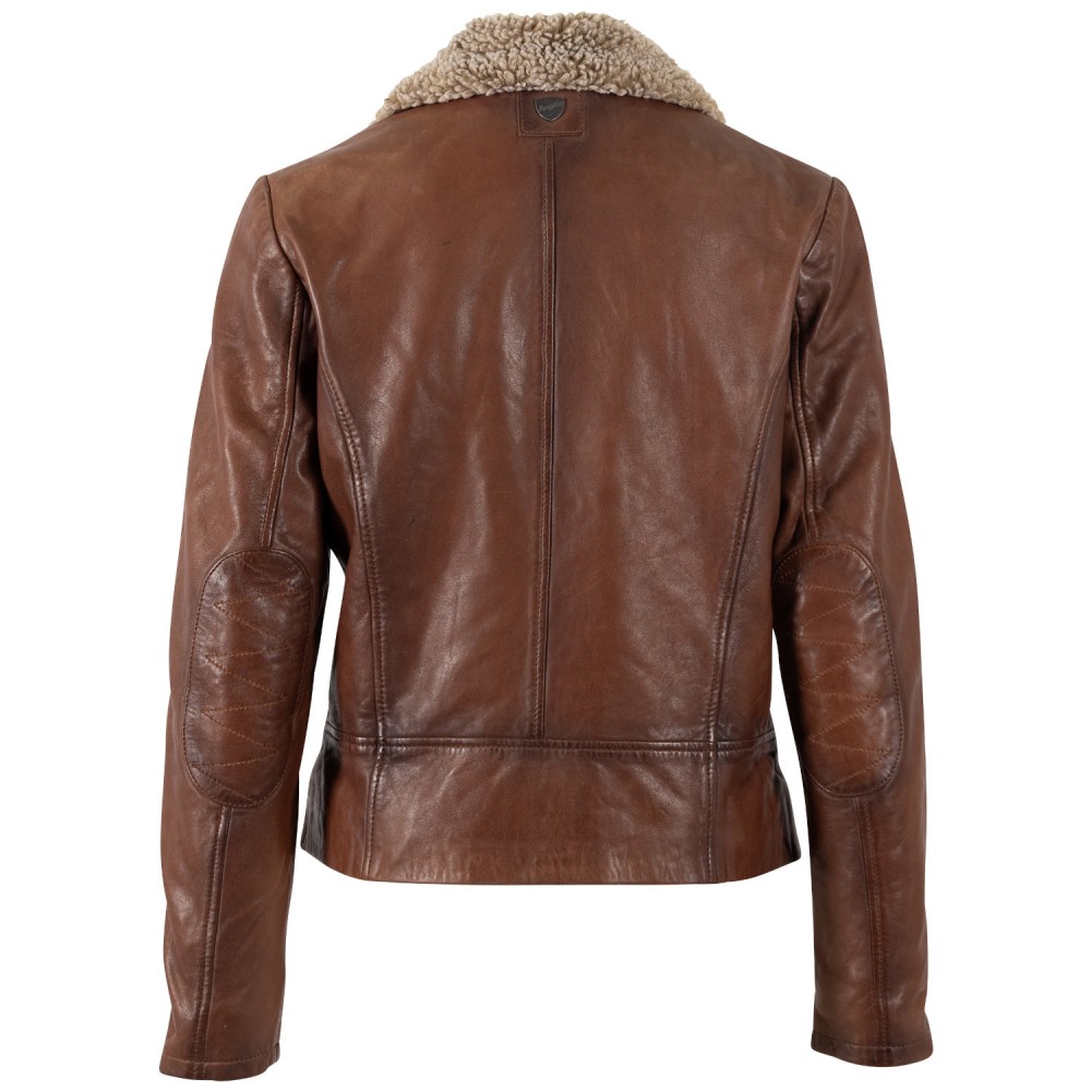 Geaca de Piele Dama Mauritius Coniac Inchis MWElora - readytowear