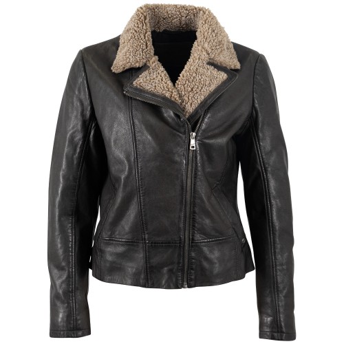 Geaca de Piele Dama Mauritius Olive Inchis MWElora