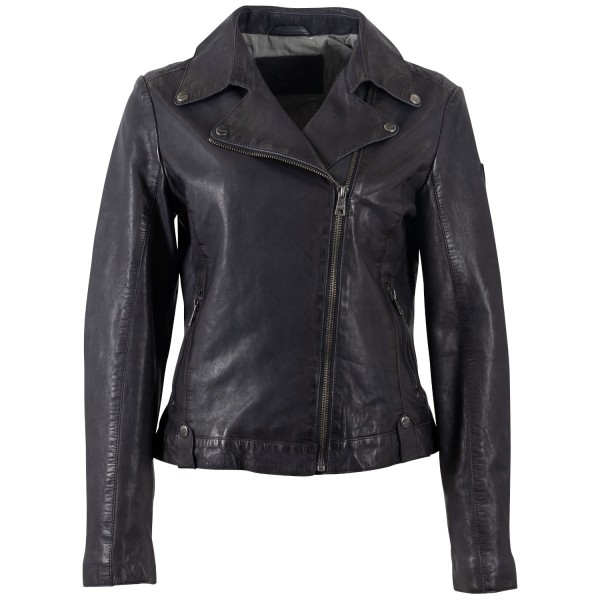 Geaca de Piele Dama Mauritius Bleumarin Inchis MWFarah