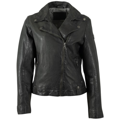 Geaca de Piele Dama Mauritius Olive Inchis MWFarah