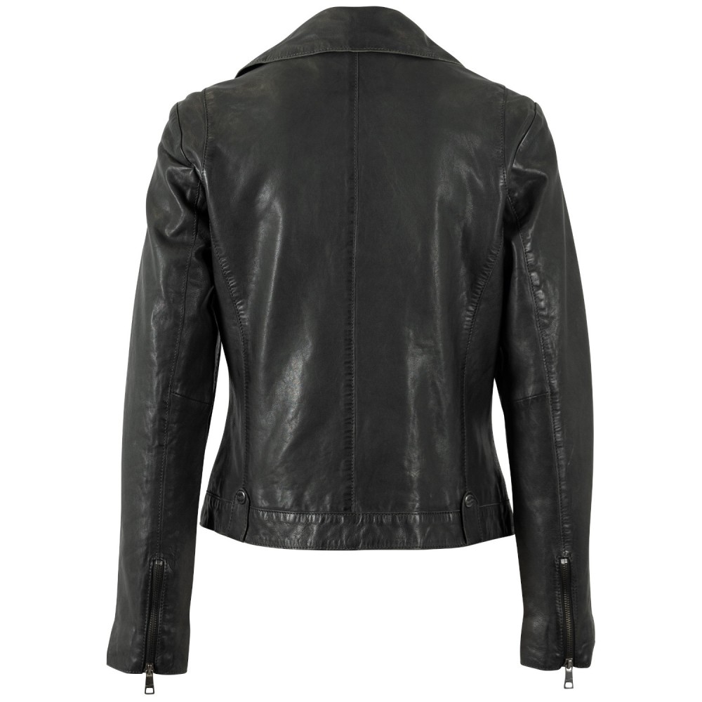 Geaca de Piele Dama Mauritius Olive Inchis MWFarah