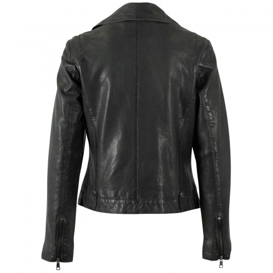 Geaca de Piele Dama Mauritius Olive Inchis MWFarah