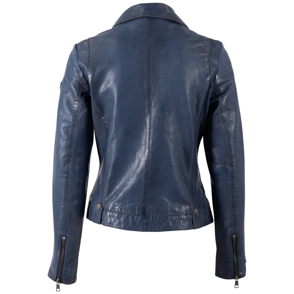 Geaca de Piele Dama Mauritius Albastra MWFarah - readytowear