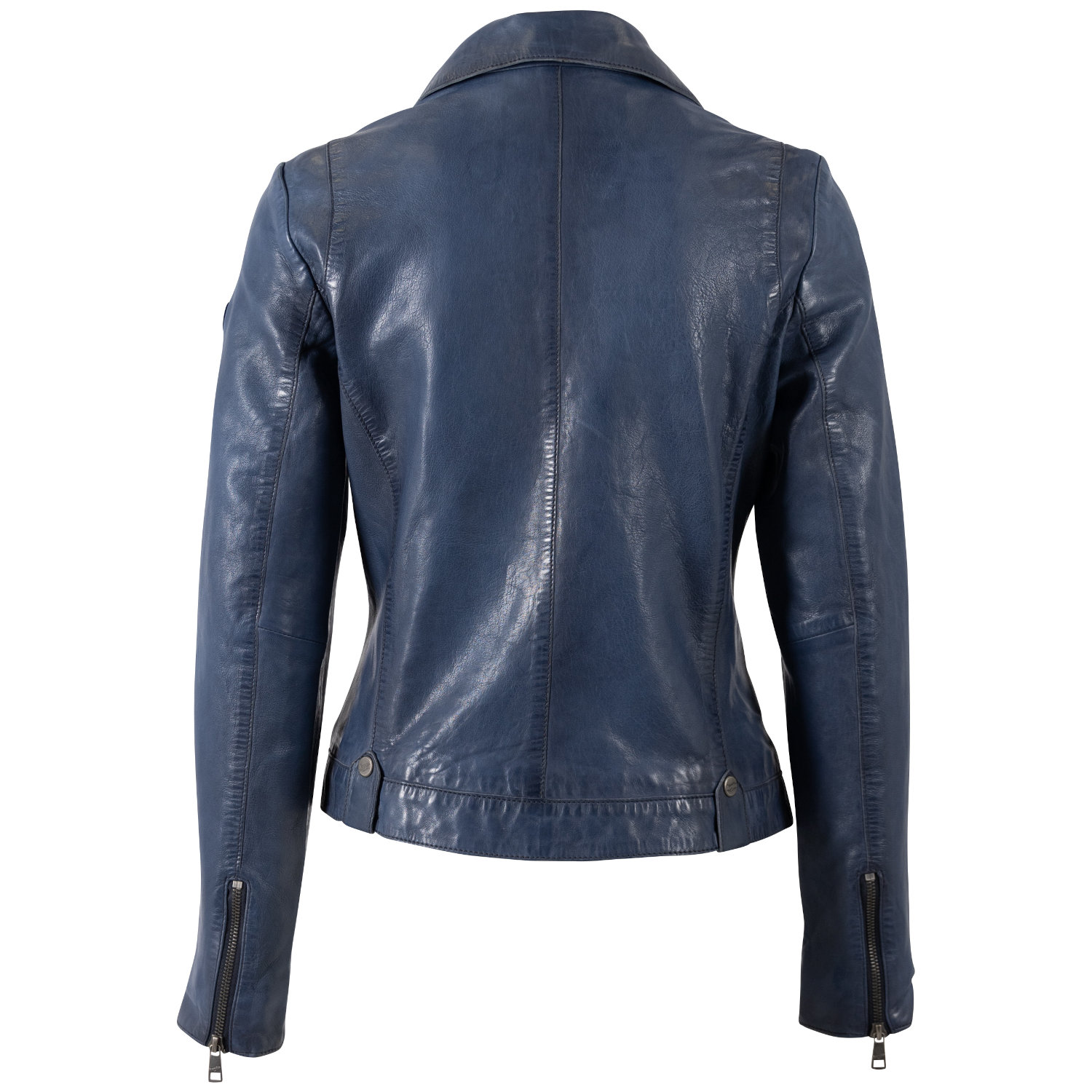 Geaca de Piele Dama Mauritius Albastra MWFarah – Geci de Piele