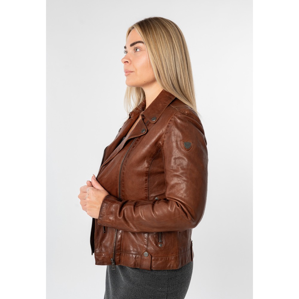 Geaca de Piele Dama Mauritius Coniac MWFarah - readytowear