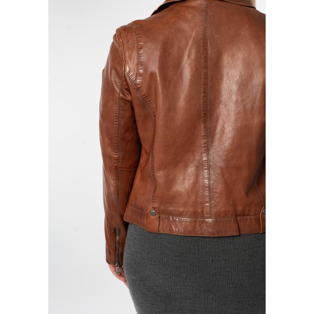 Geaca de Piele Dama Mauritius Coniac MWFarah - readytowear