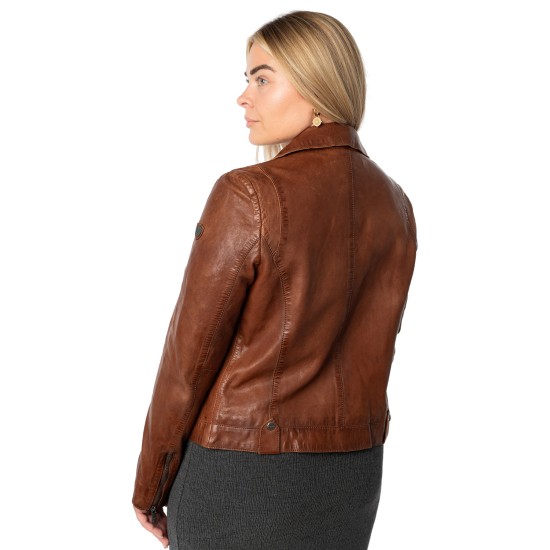 Geaca de Piele Dama Mauritius Coniac MWFarah Geaca de Piele Dama Mauritius Coniac MWFarah