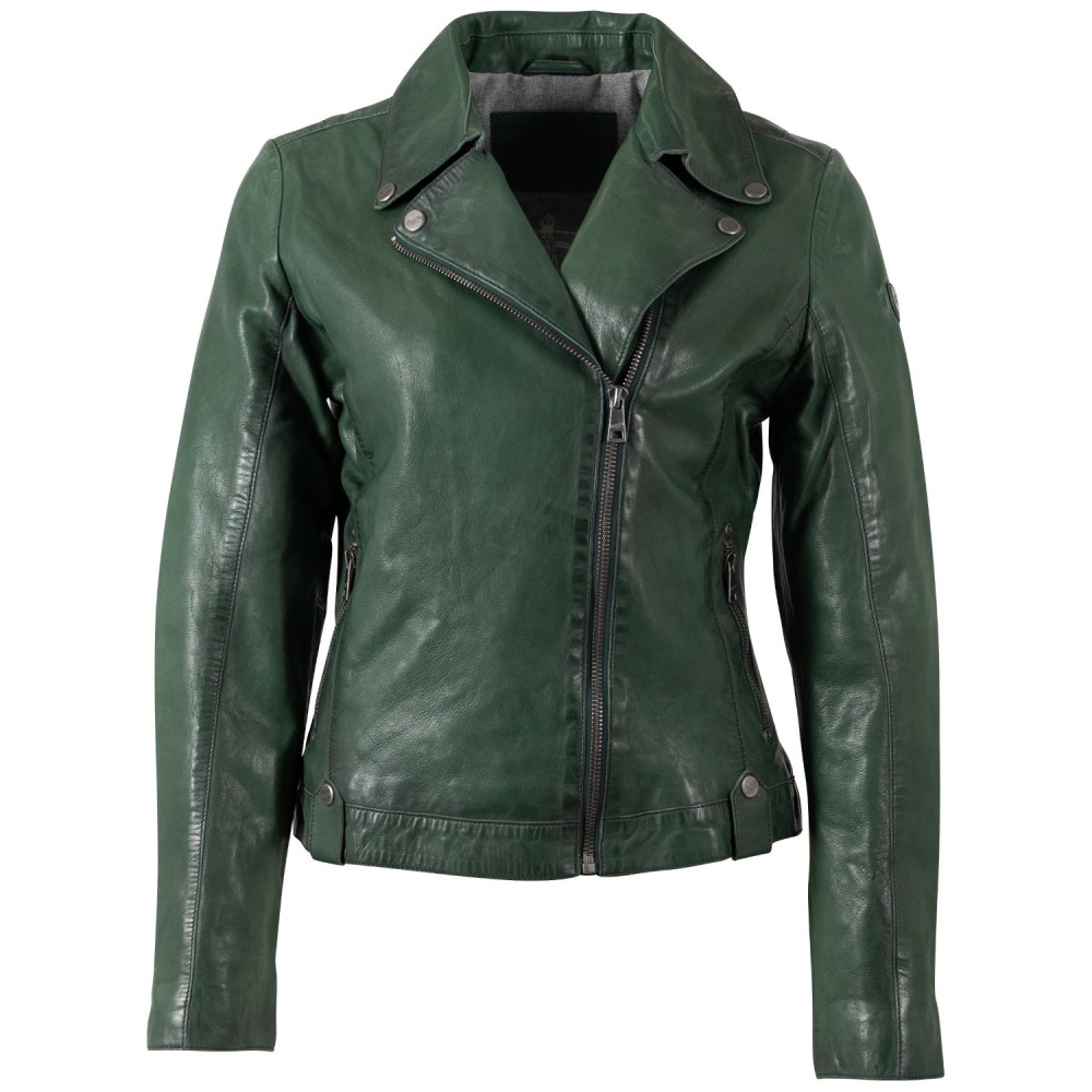 Geaca de Piele Dama Mauritius Verde MWFarah - readytowear