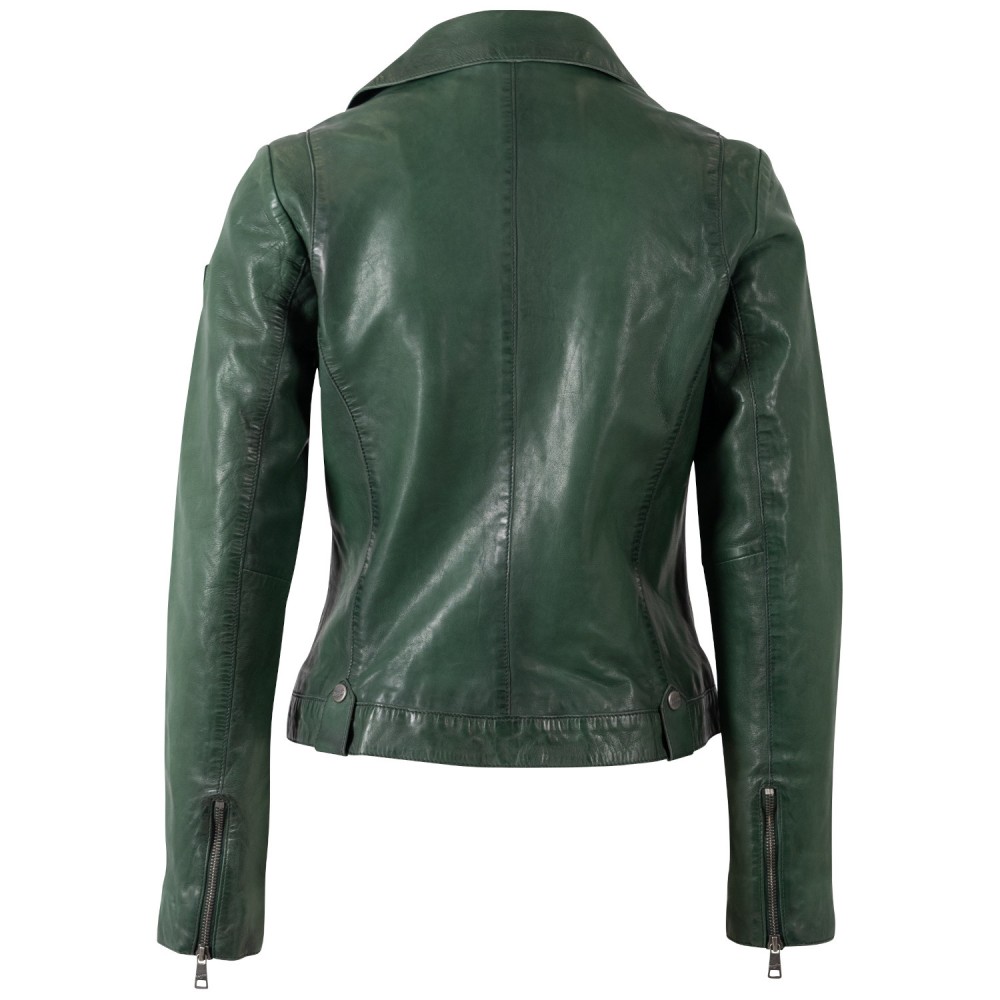 Geaca de Piele Dama Mauritius Verde MWFarah - readytowear