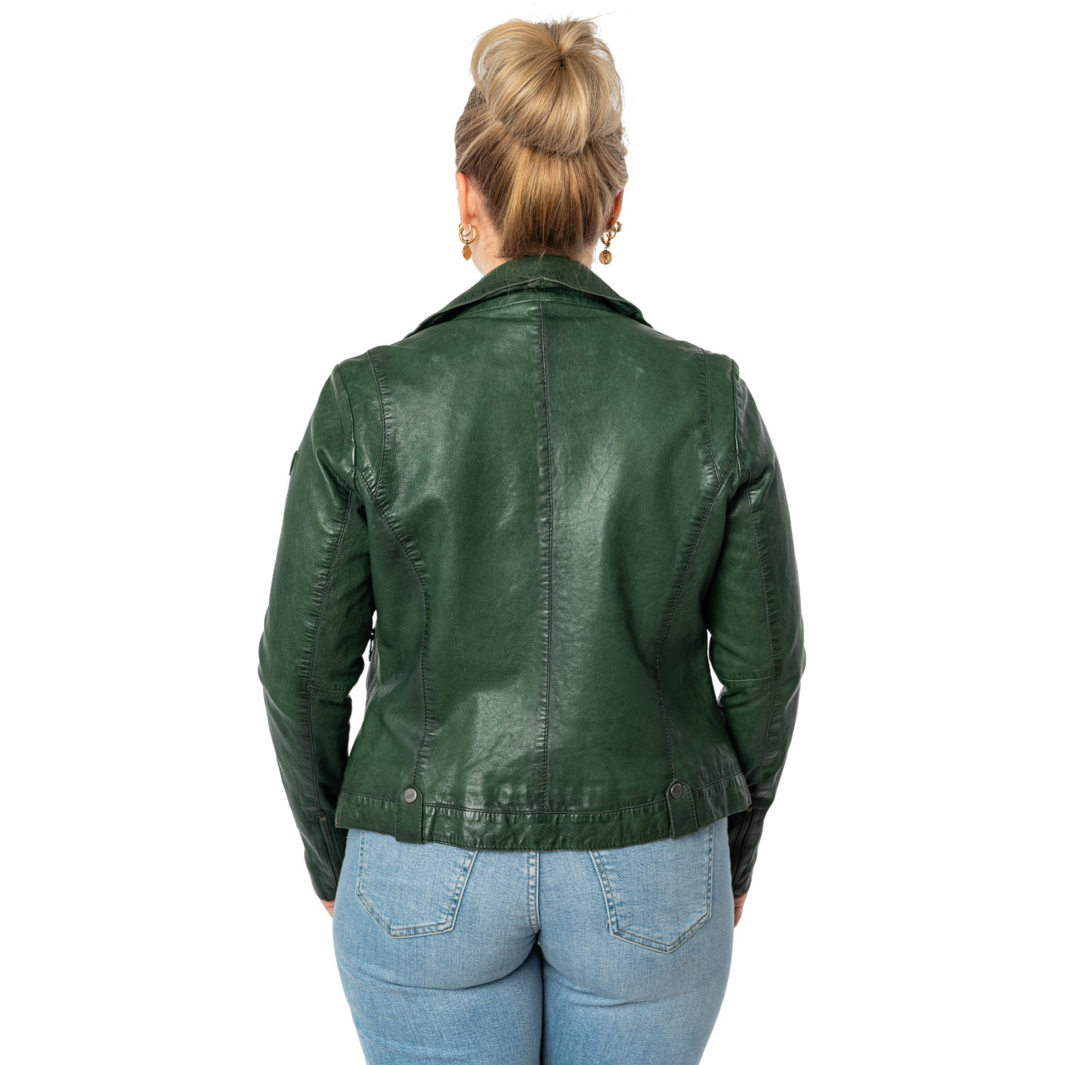 Geaca de Piele Dama Mauritius Verde MWFarah – Geci de Piele