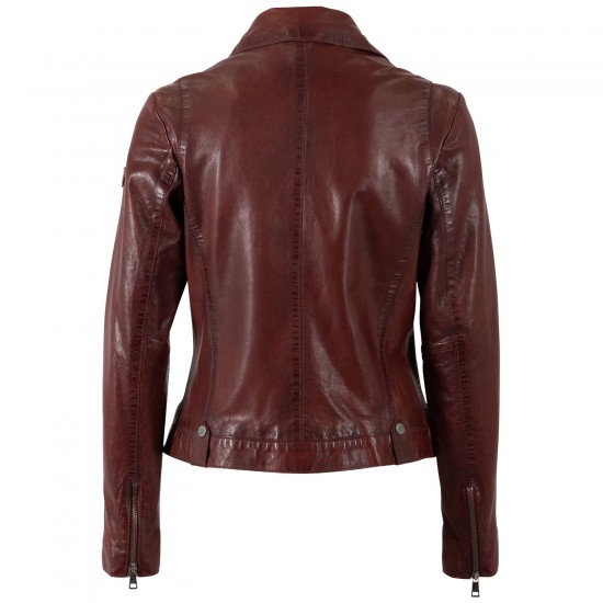 Geaca de Piele Dama Mauritius Visiniu Inchis MWFarah