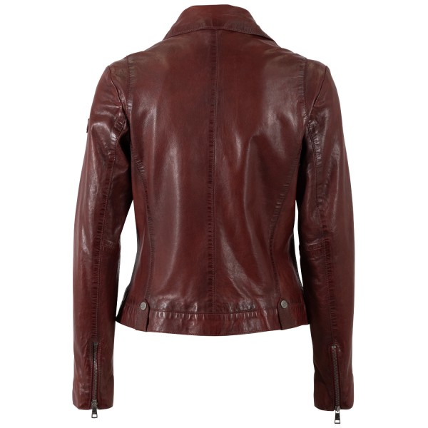 Geaca de Piele Dama Mauritius Visiniu Inchis MWFarah