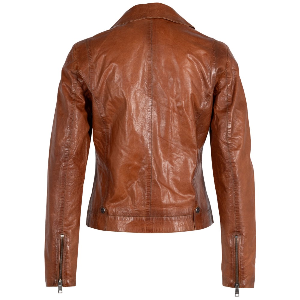 Geaca de Piele Dama Mauritius Coniac MWFayola - readytowear