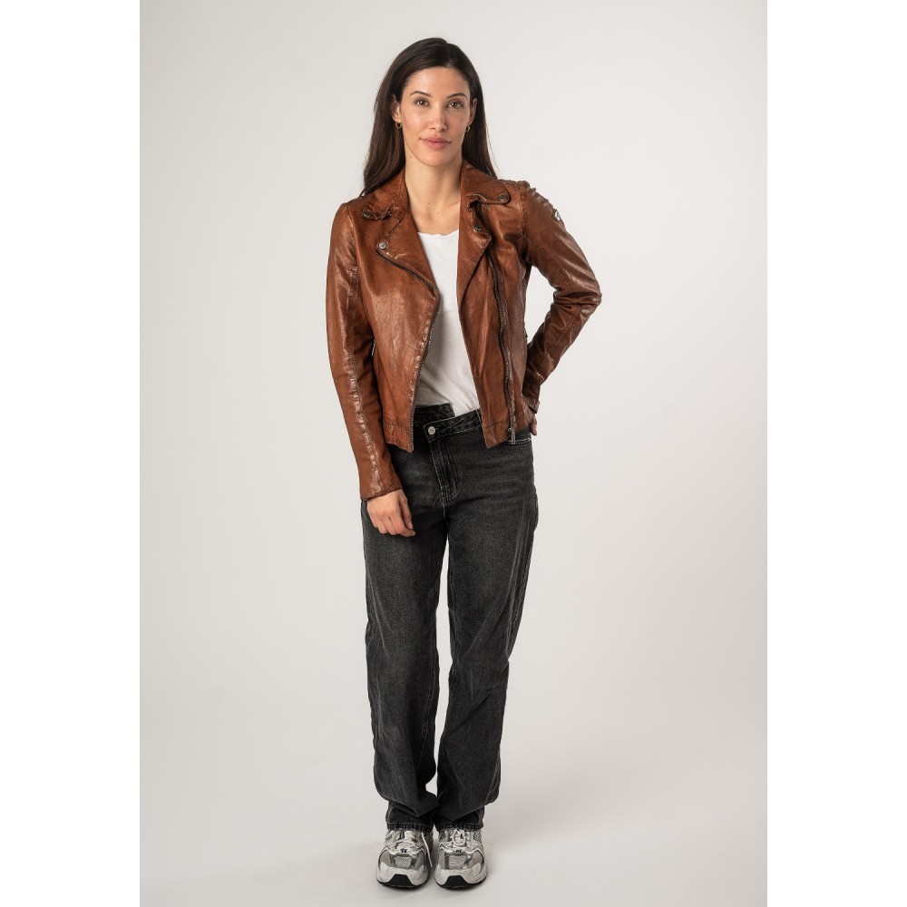 Geaca de Piele Dama Mauritius Coniac MWFayola - readytowear