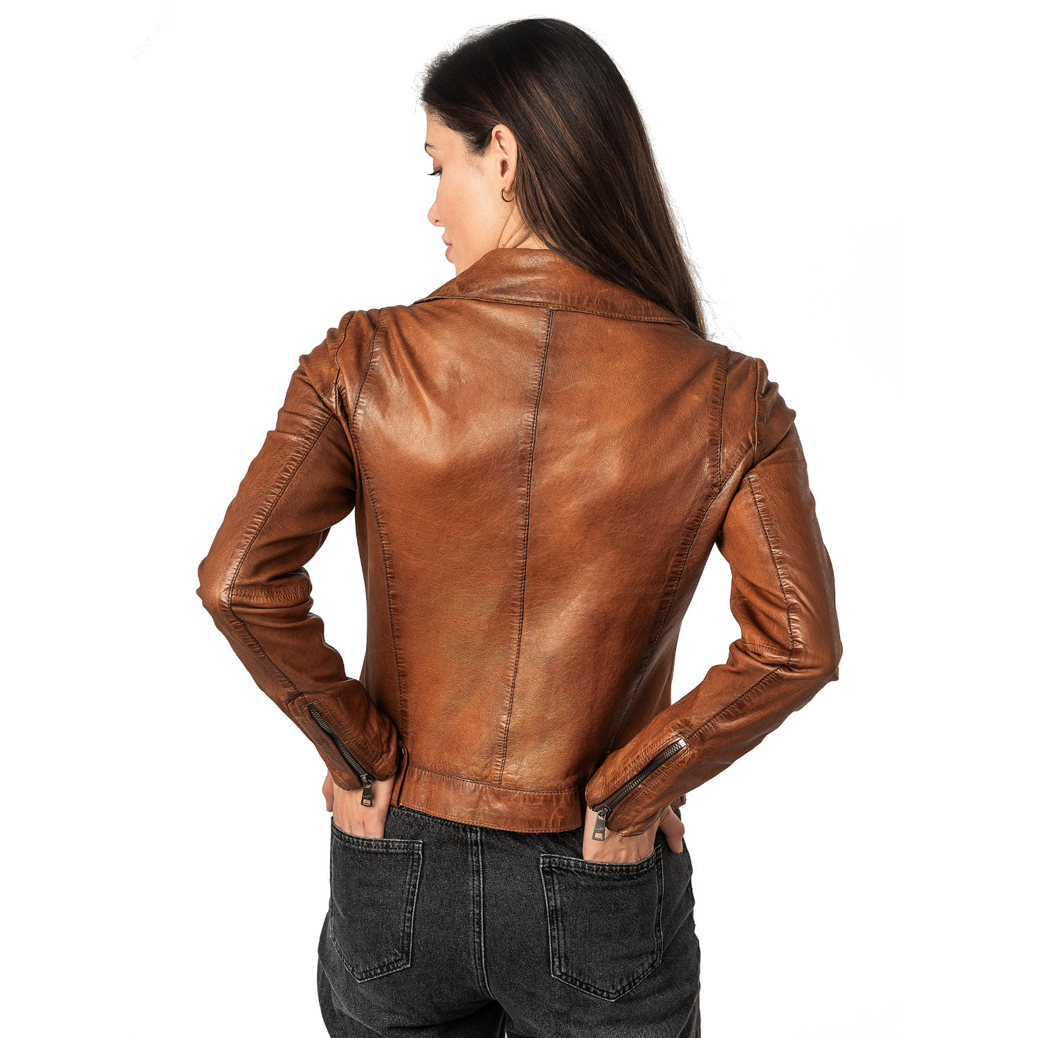 Geaca de Piele Dama Mauritius Coniac MWFayola – Geci de Piele