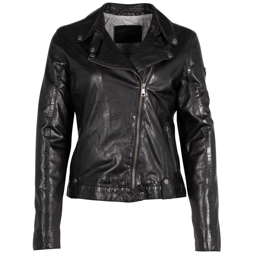 Geaca de Piele Dama Mauritius Neagra MWFayola - readytowear