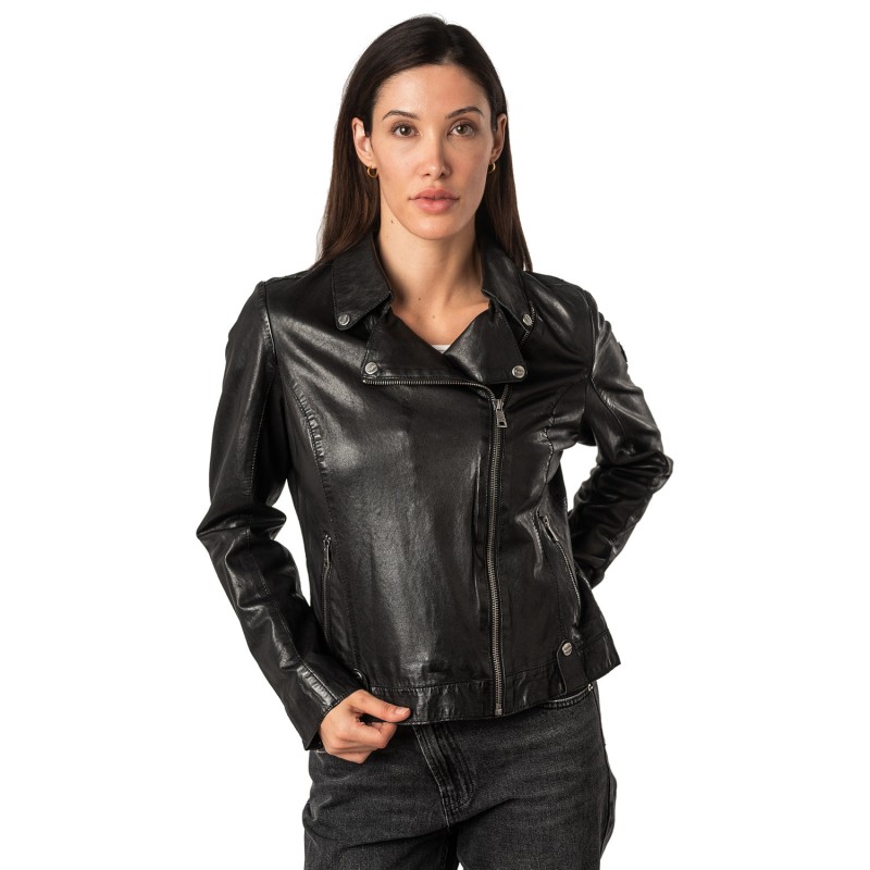 Geaca de Piele Dama Mauritius Neagra MWFayola – Geci de Piele