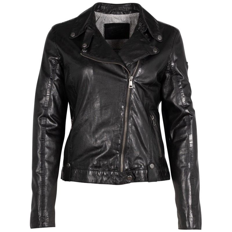 Geaca de Piele Dama Mauritius Neagra MWFayola – Geci de Piele