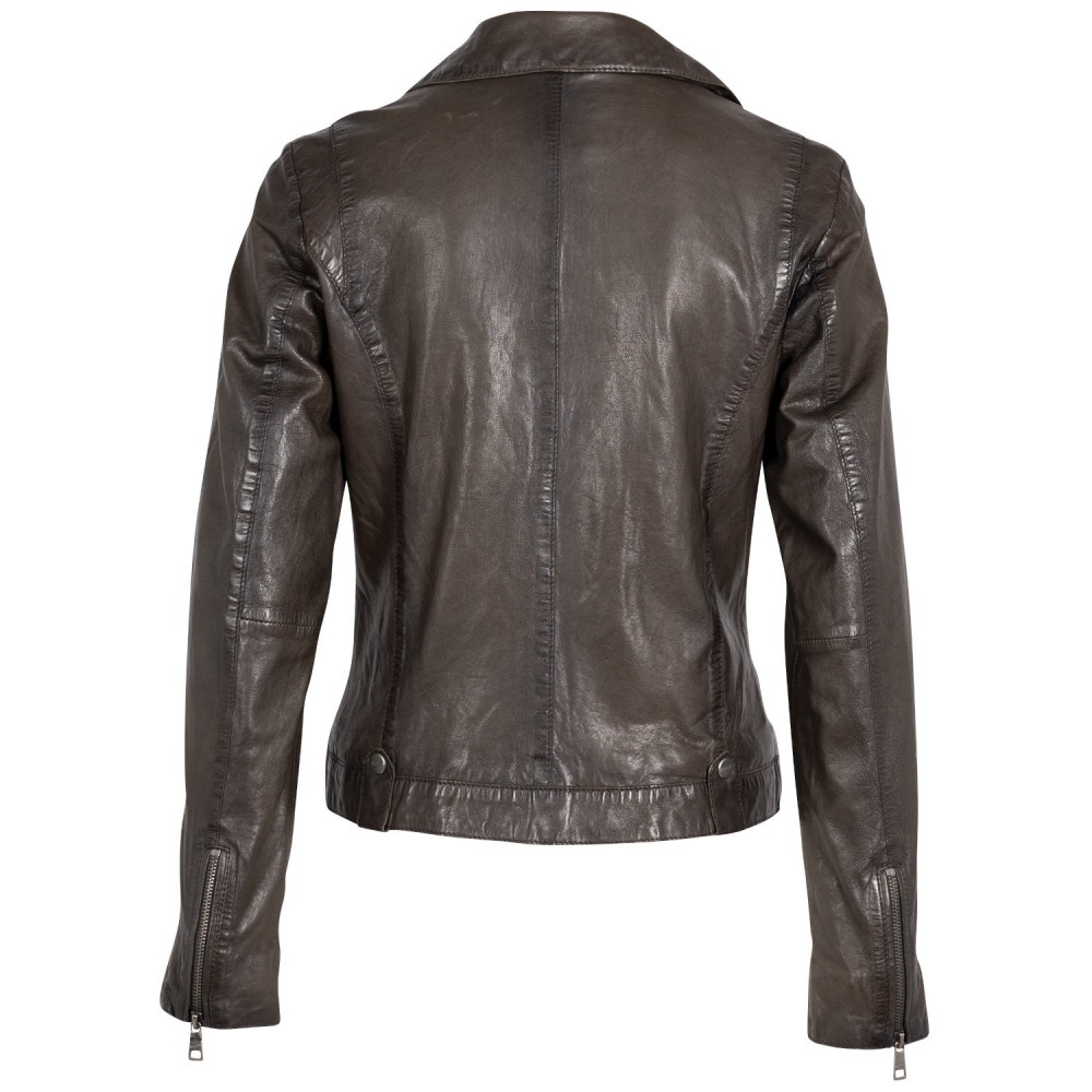 Geaca de Piele Dama Mauritius Verde Inchis MWFayola - readytowear