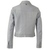 Geacă scurtă de piele damă albastru deschis Mauritius MWFeodora stil casual contemporary