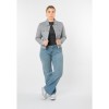Geacă scurtă de piele damă albastru deschis Mauritius MWFeodora stil casual contemporary