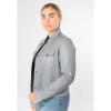 Geacă scurtă de piele damă albastru deschis Mauritius MWFeodora stil casual contemporary