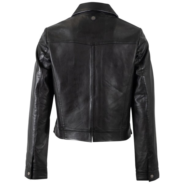 Geaca Scurta de Piele Dama Mauritius Neagra MWFeodora