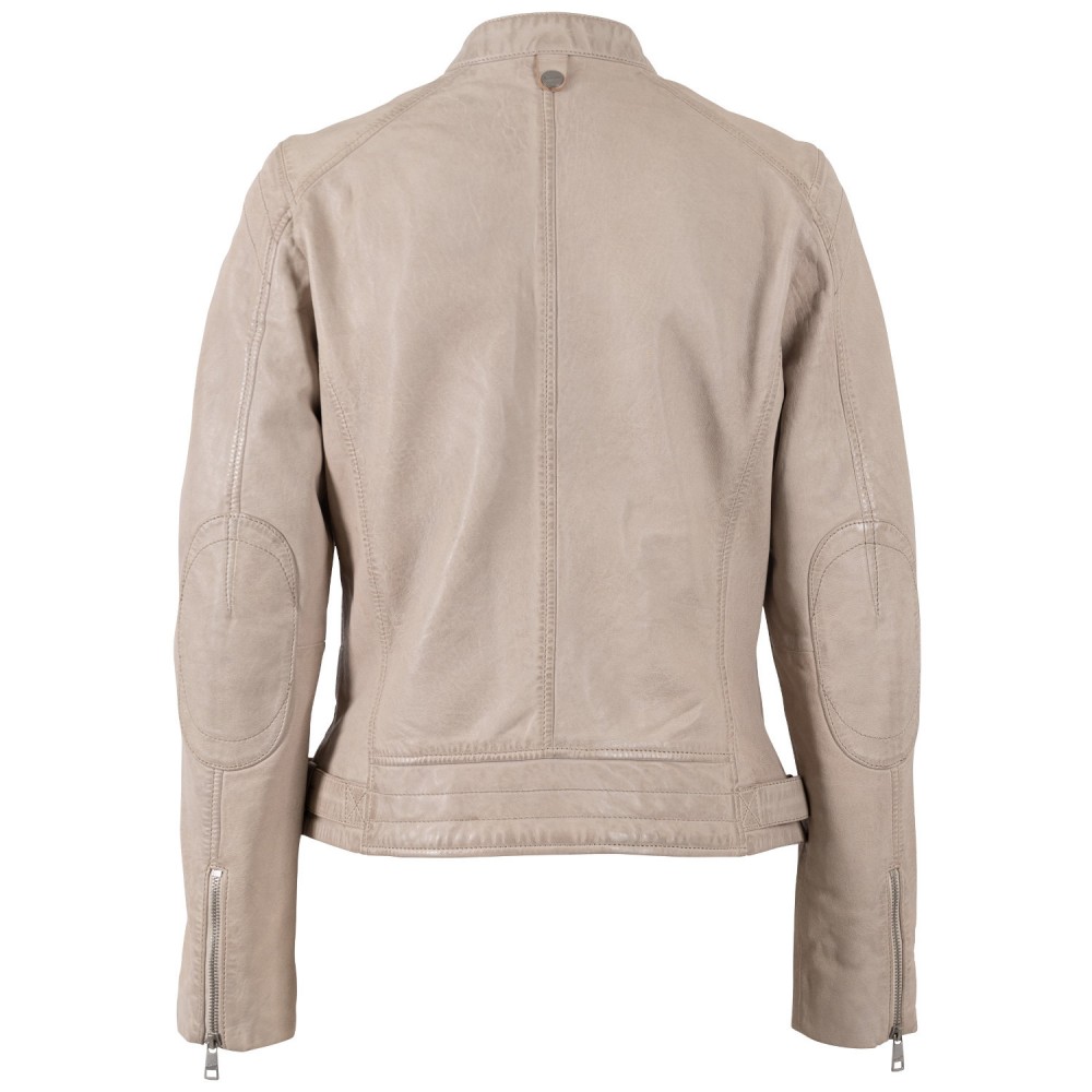 Geaca de Piele Dama Mauritius Alb Ivoriu MWFiete