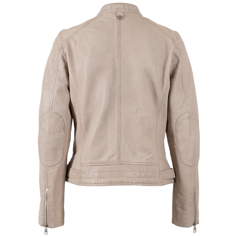 Geaca de Piele Dama Mauritius Alb Ivoriu MWFiete – Geci de Piele