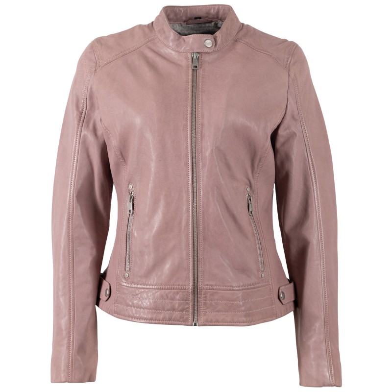 Geaca de Piele Dama Mauritius Roz Prafuit MWFiete – Geci de Piele